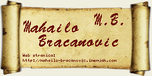 Mahailo Bracanović vizit kartica